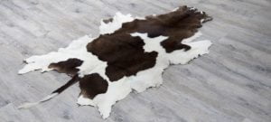Clean and care for cowhide rug