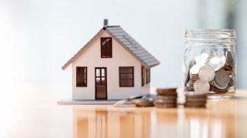 Investment property; house, money saved in a jar