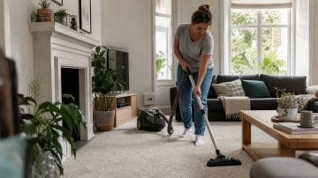Illustration representing how to prepare for professional carpet cleaning