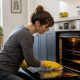 What are you suppose to do after cleaning oven?